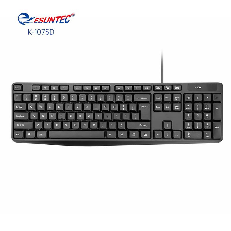 Private Design USB Wired Keyboard 104 Keys Customized Office Computer Keyboard for PC Laptop Desktop K-107SD